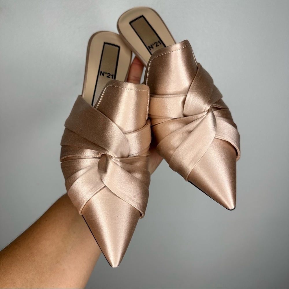 Numero Ventuno N°21 Satin Knotted Mule Womens 39.5 US 9.5 - Picture 4 of 11